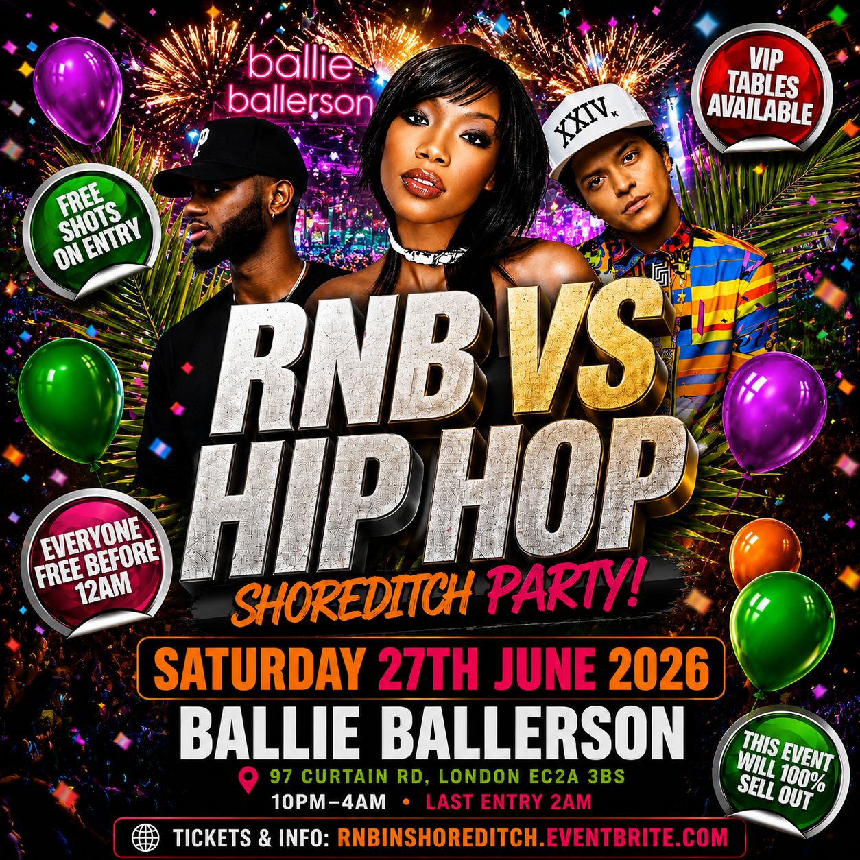 RNB VS HIP HOP - Shoreditch Party - Everyone Free Before 12AM
