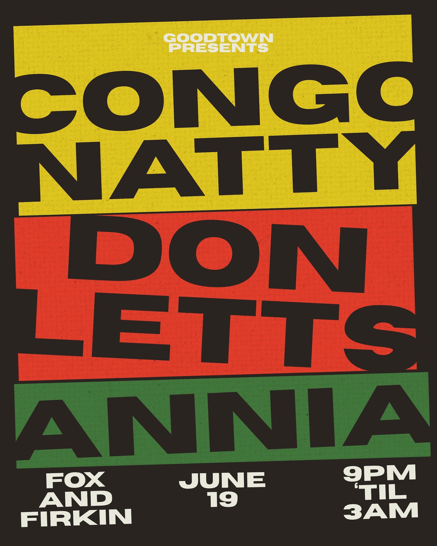 [CANCELLED] Congo Natty x Don Letts x Annia