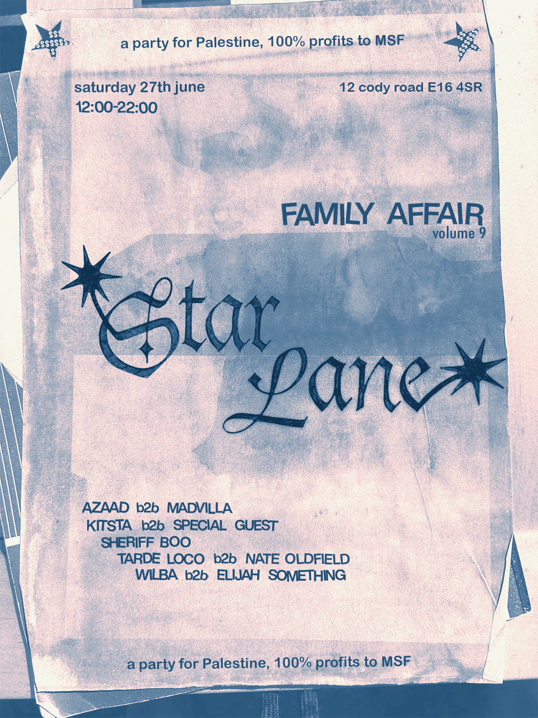 family affair day party for palestine with MADVILLA, AZAAD, Tarde Loco, Wilba, Kitsta