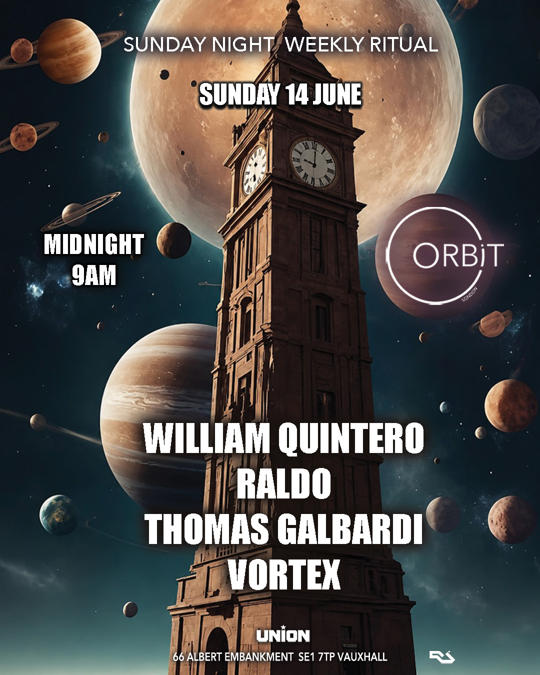 Orbit Sunday night / Monday morning after party