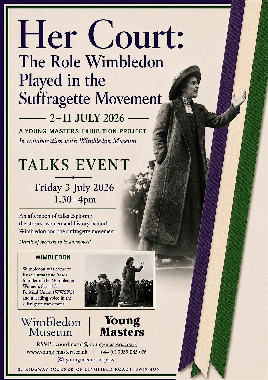 ‘Her Court’ Young Masters Talks Event at Wimbledon Museum
