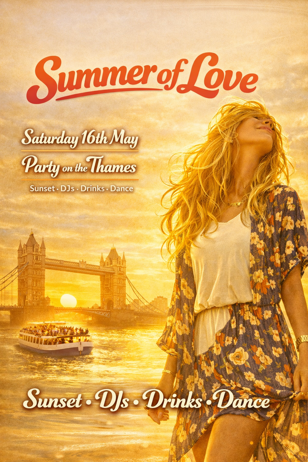Summer of Love - Fun in the Sun London party boat + after party Egg