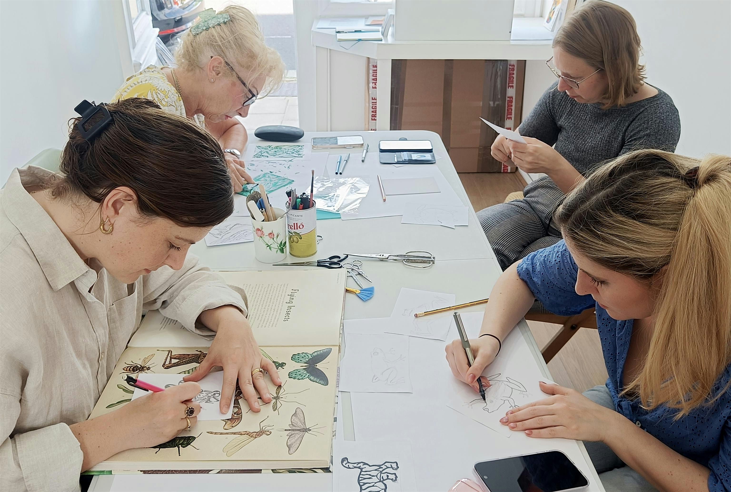 Introduction to handmade relief printmaking at Gallery White Box, SE3