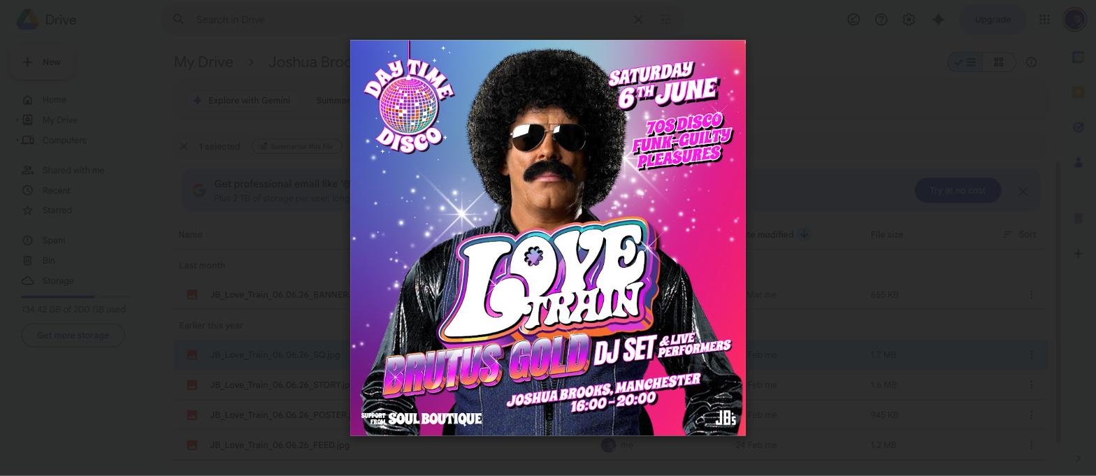 Love Train (DJ Set) Day Time Disco with Brutus Gold Manchester