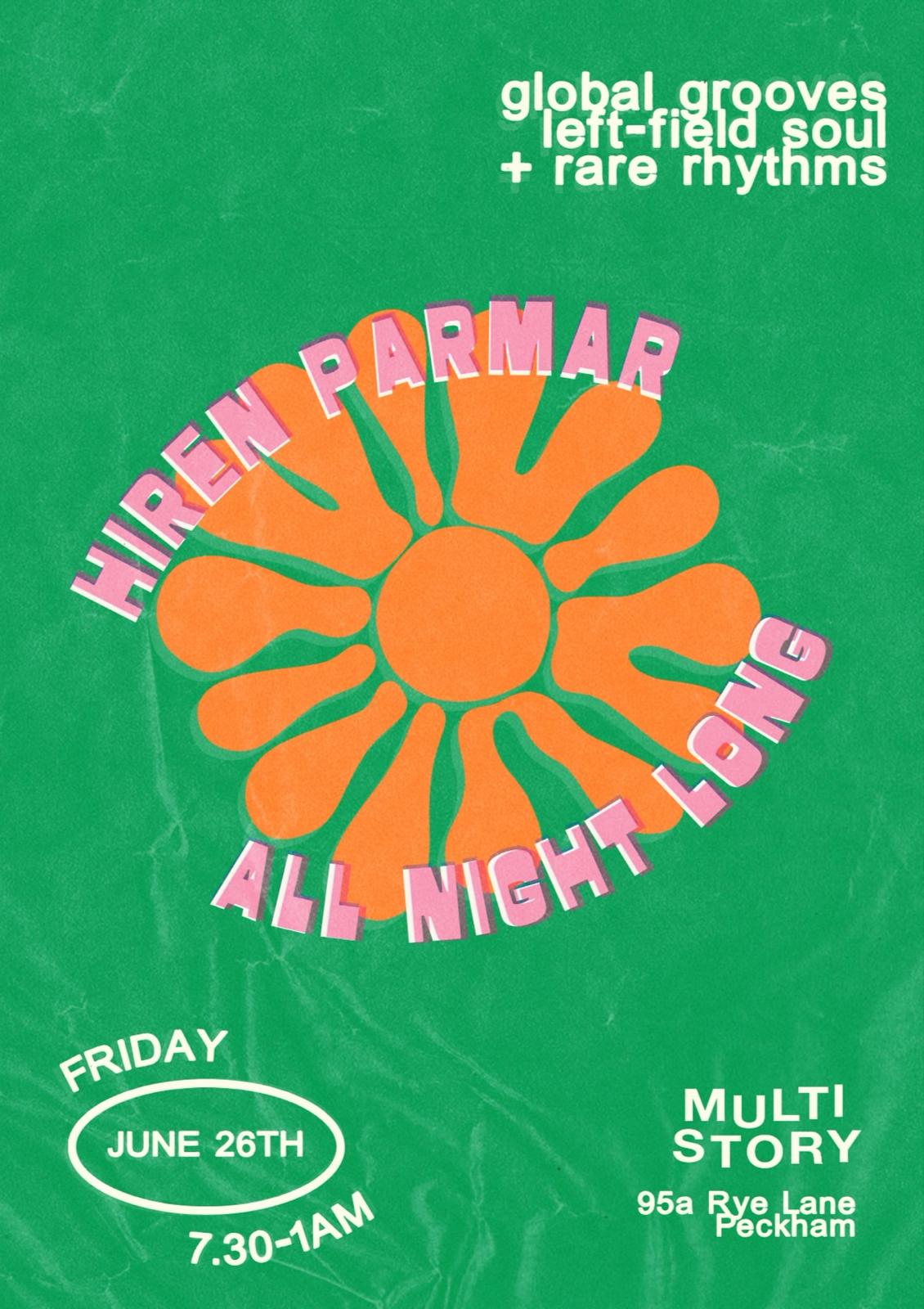 [CANCELLED]Hiren Parmar All Night Long: Global Groove