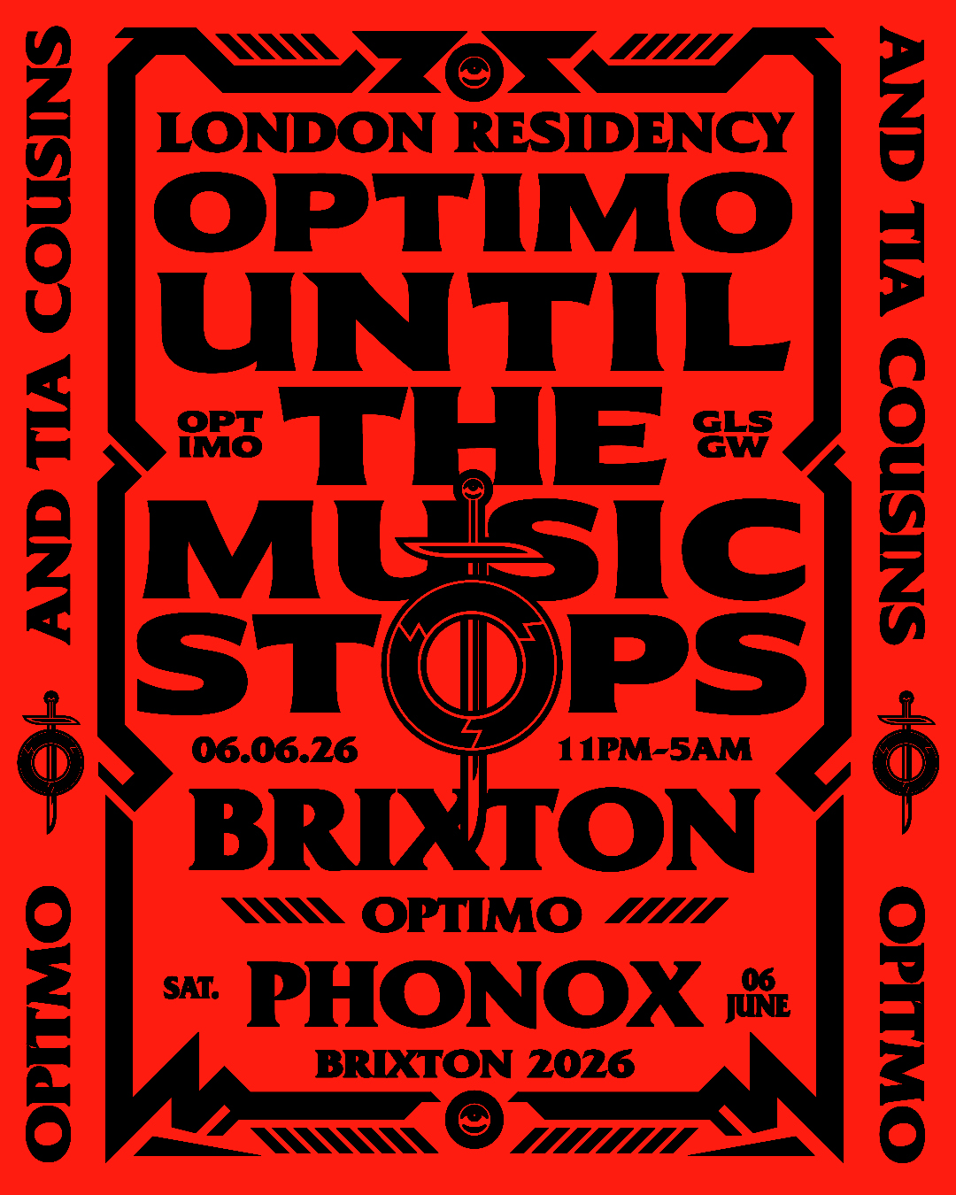 Until The Music Stops >>> Optimo (Espacio) / Tia Cousins