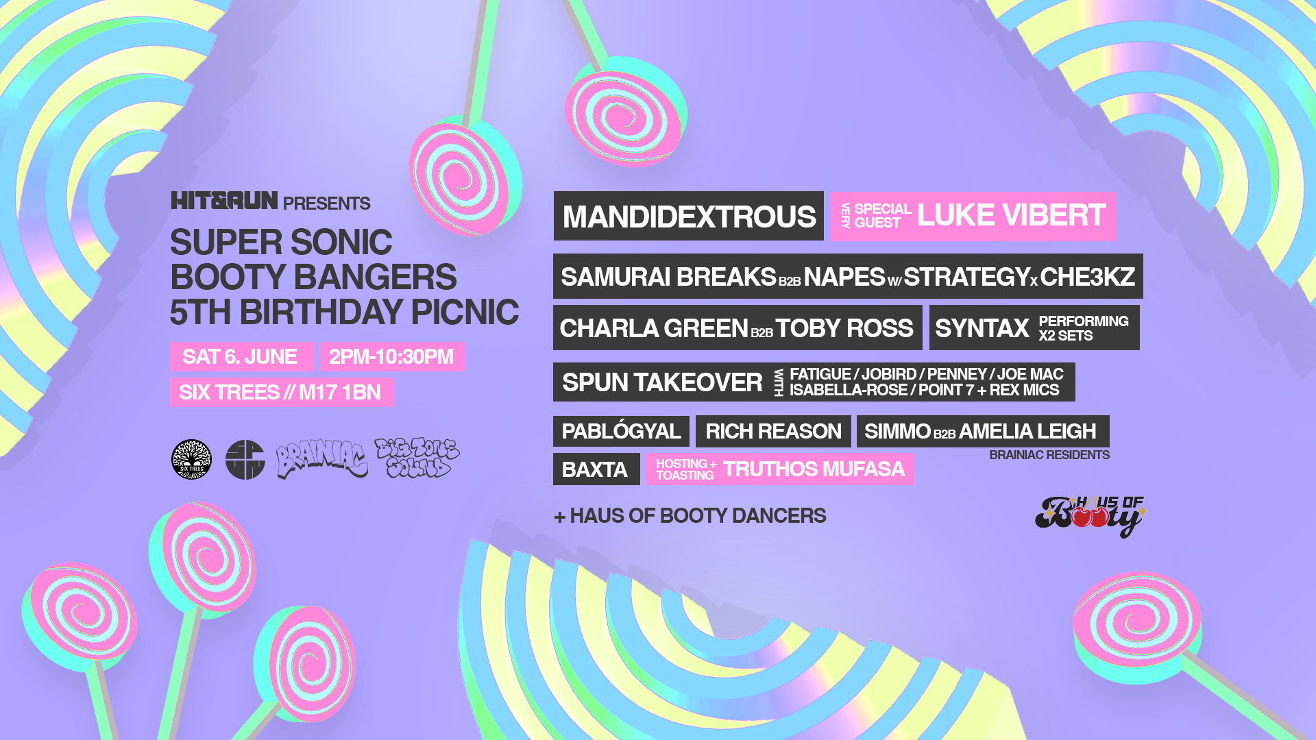 Hit & Run presents SUPER SONIC BOOTY BANGERS 5th Birthday PICNIC