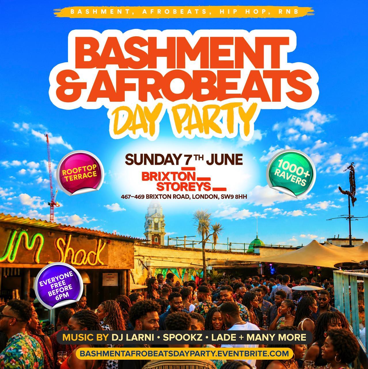 Bashment & Afrobeats - Rooftop Day Party