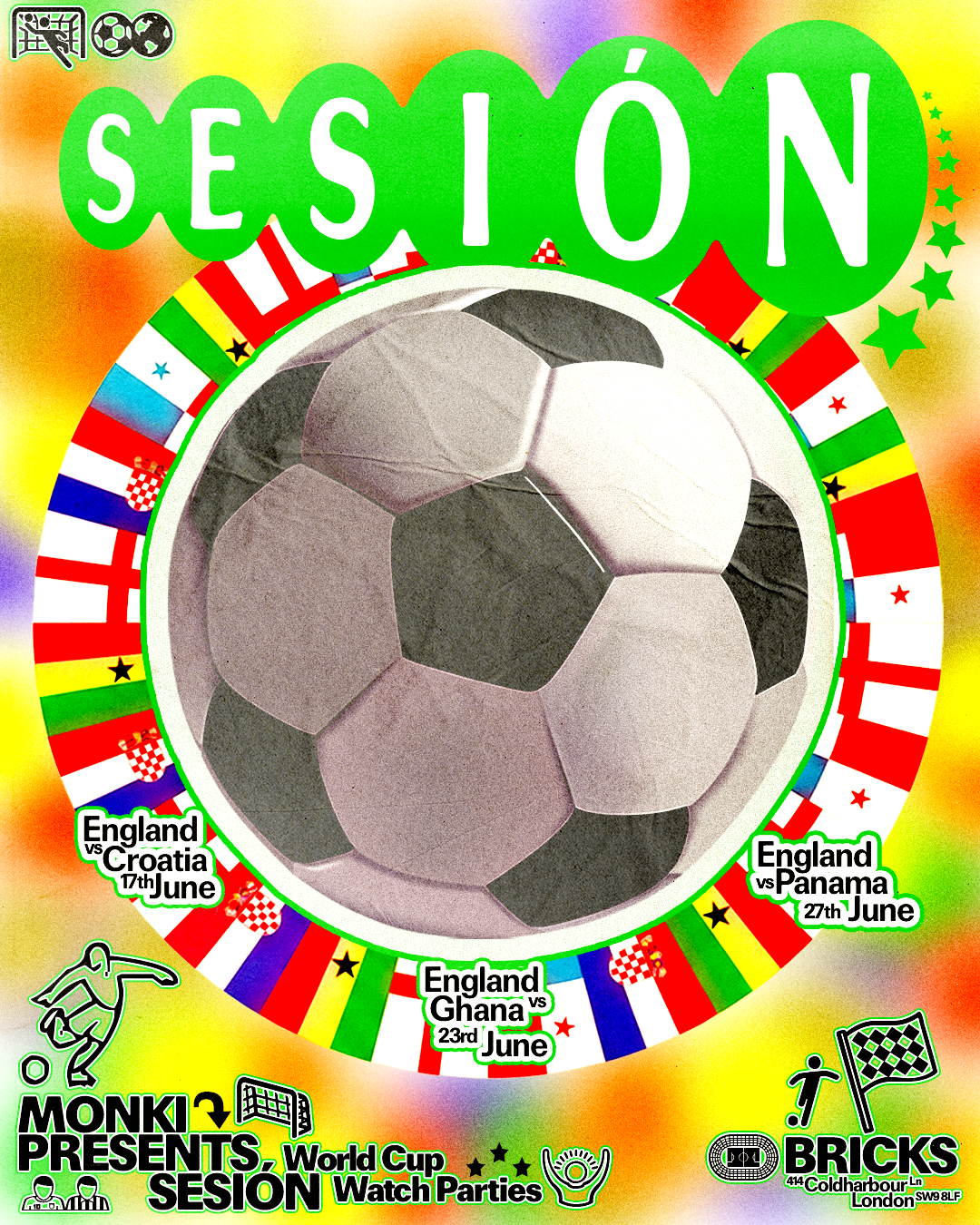 Monki presents: Sesión World Cup Party England  and Ghana