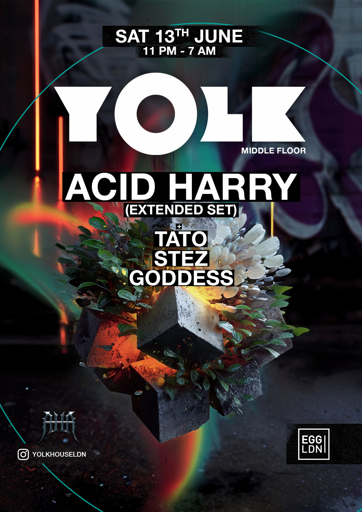 YOLK: *special* ACID HARRY (House + Tech-House) at EGG LDN