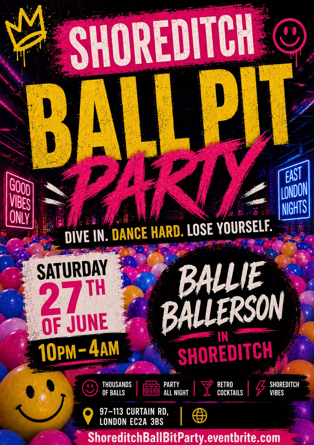 Shoreditch Ball Pit Party - Everyone Free Before 12AM