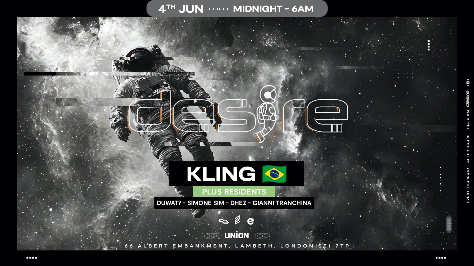DESIRE - Weekly Thursday After Party - Kling