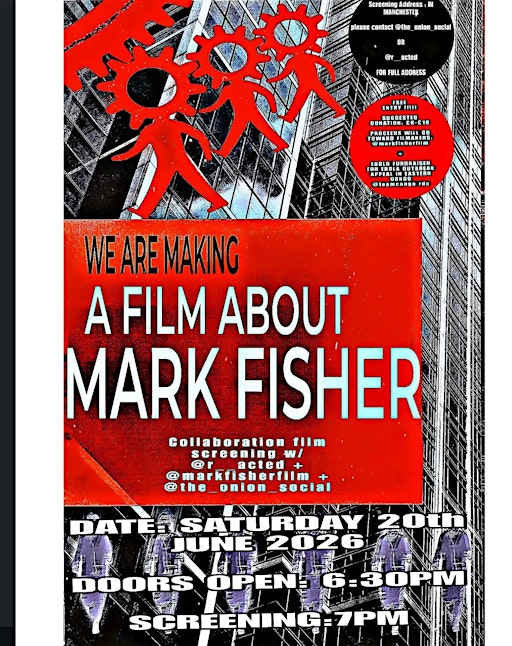 We are making a film about mark fisher fundraiser screening for Congo !