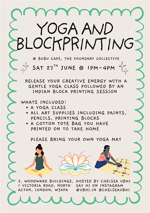 Indian Yoga and Block Printing