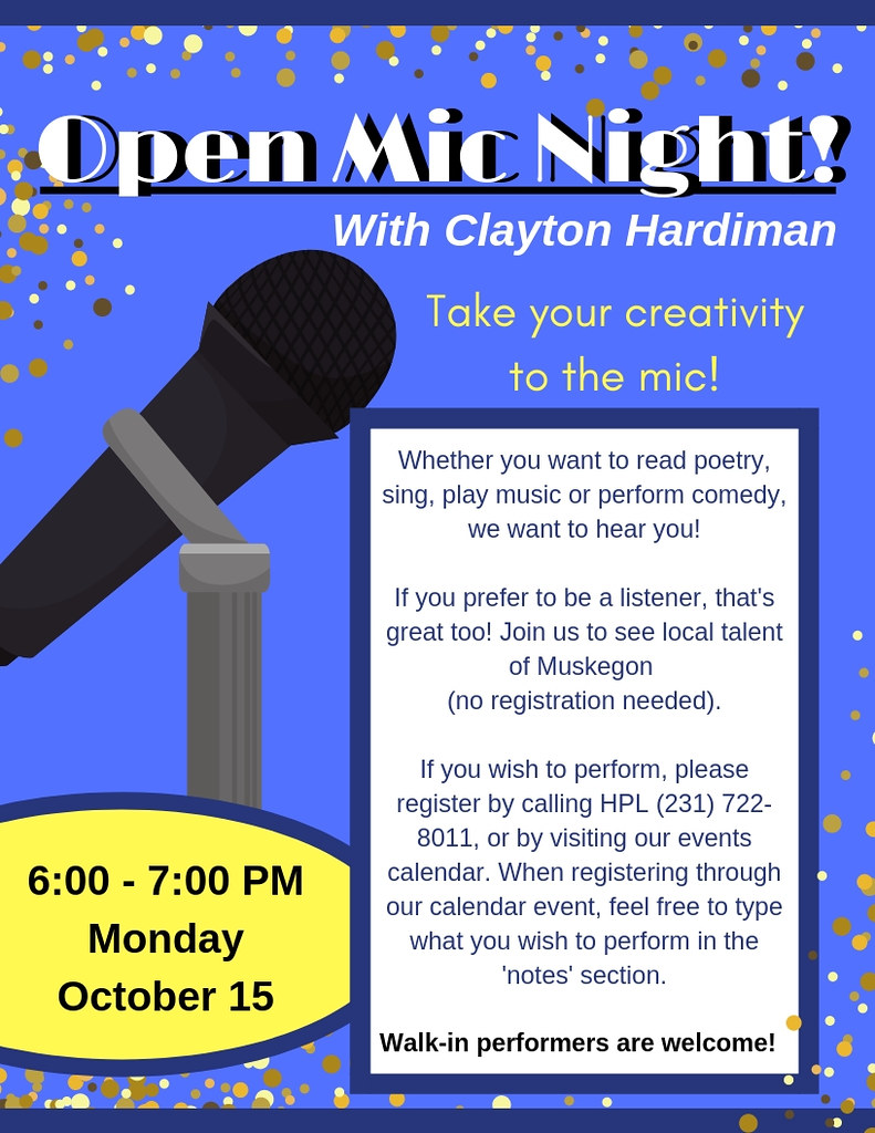 Open Mic night! Music, poetry, comedy
