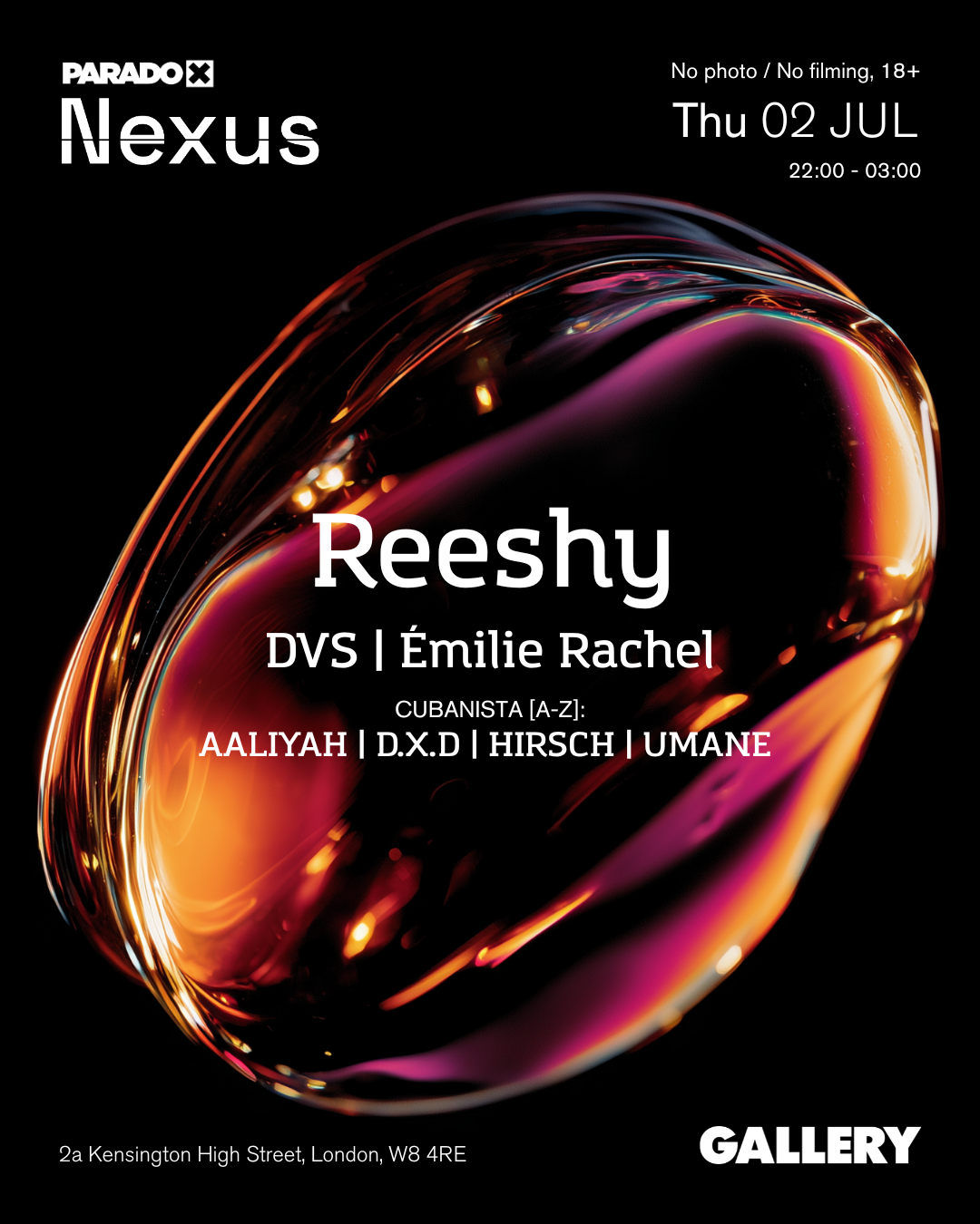 Paradox Nexus: Reeshy - Thursdays at Gallery