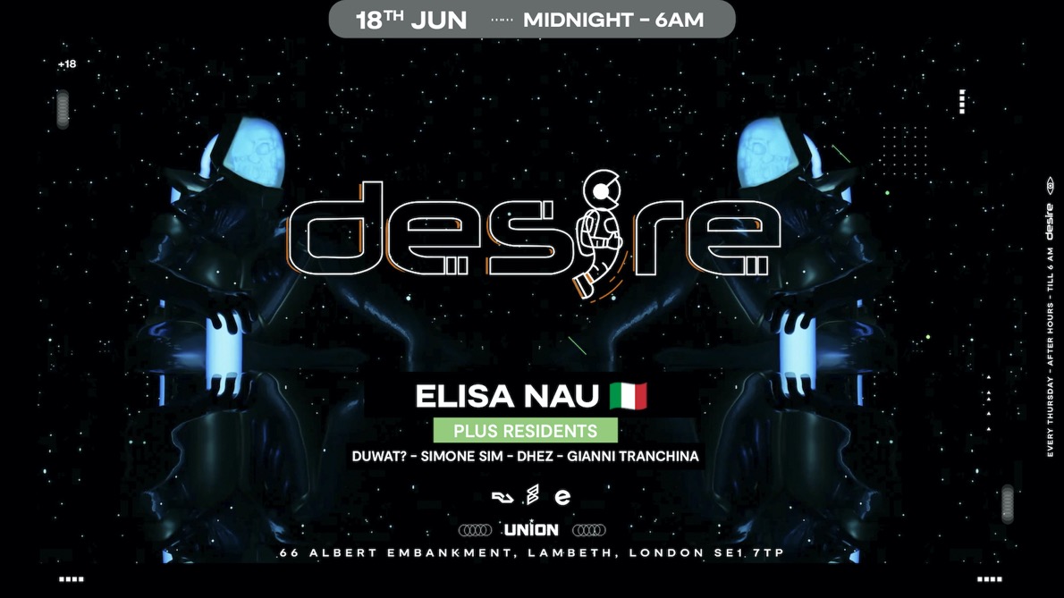 DESIRE - Weekly Thursday After Party - ELISA NAU