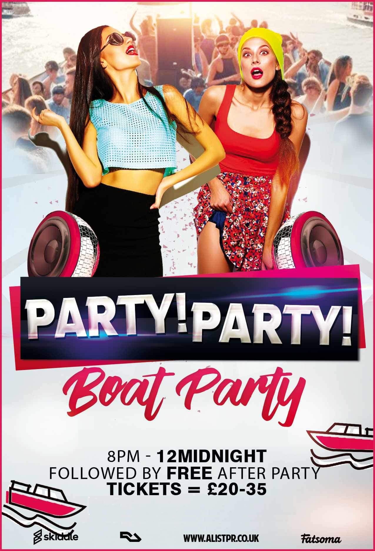 Party! Party! Summer Daytime Boat Party and free after party Egg