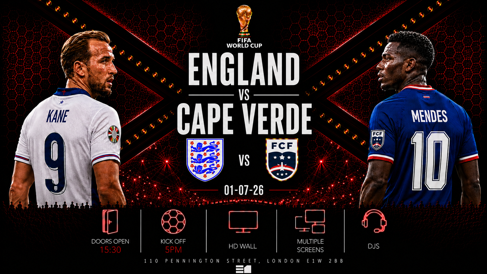 England vs Cape Verde World Cup Round Of 32